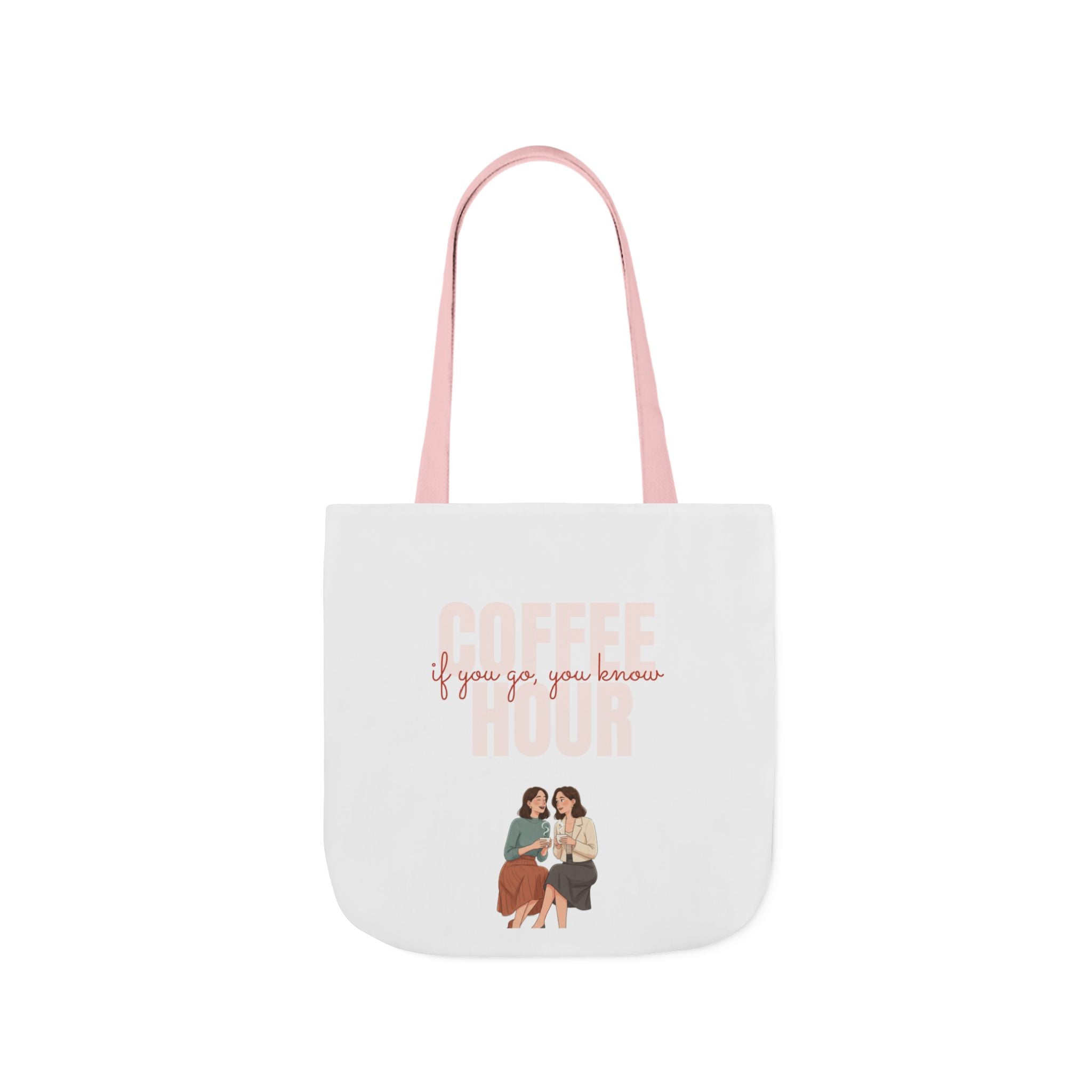 Coffee Hour Tote Bag — "If You Know, You Go; If You Go, You Know" Illustrated Canvas Tote