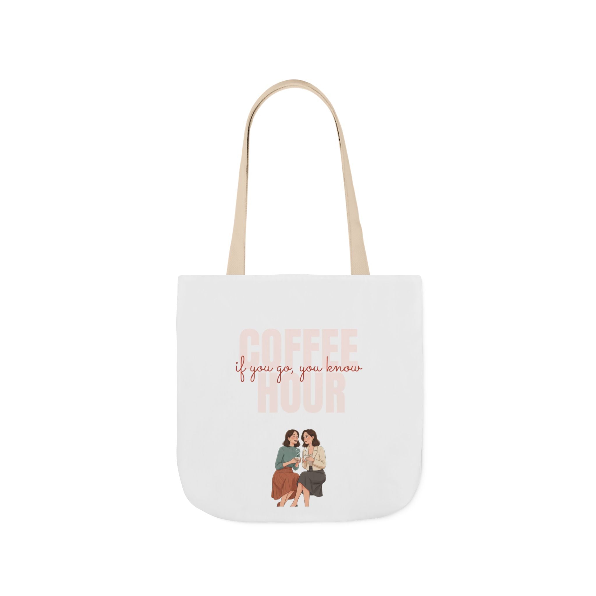 Coffee Hour Tote Bag — "If You Know, You Go; If You Go, You Know" Illustrated Canvas Tote
