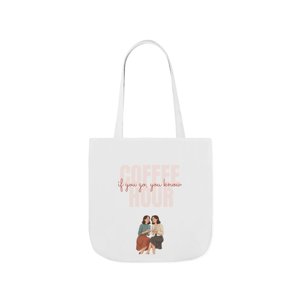 Coffee Hour Tote Bag — "If You Know, You Go; If You Go, You Know" Illustrated Canvas Tote