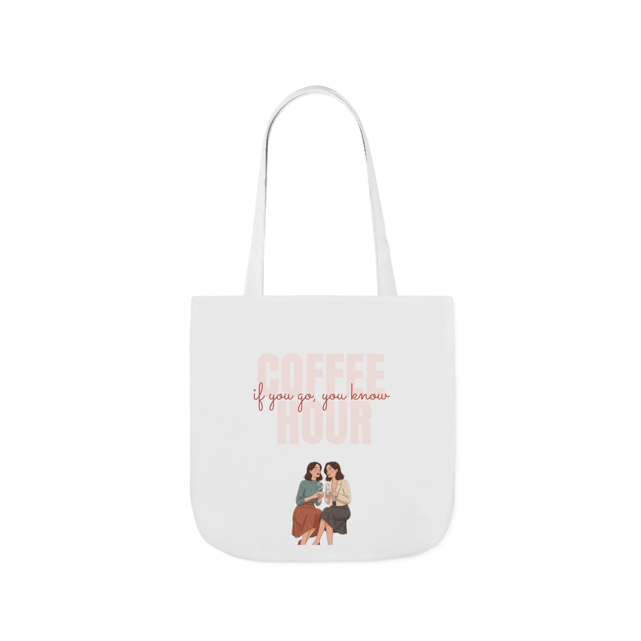 Coffee Hour Tote Bag — "If You Know, You Go; If You Go, You Know" Illustrated Canvas Tote