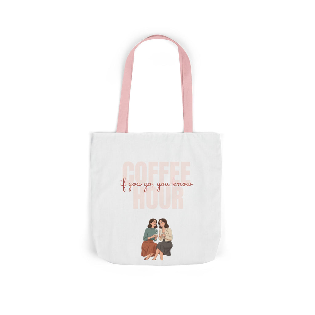 Coffee Hour Tote Bag — "If You Know, You Go; If You Go, You Know" Illustrated Canvas Tote
