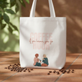 Coffee Hour Tote Bag — "If You Know, You Go; If You Go, You Know" Illustrated Canvas Tote