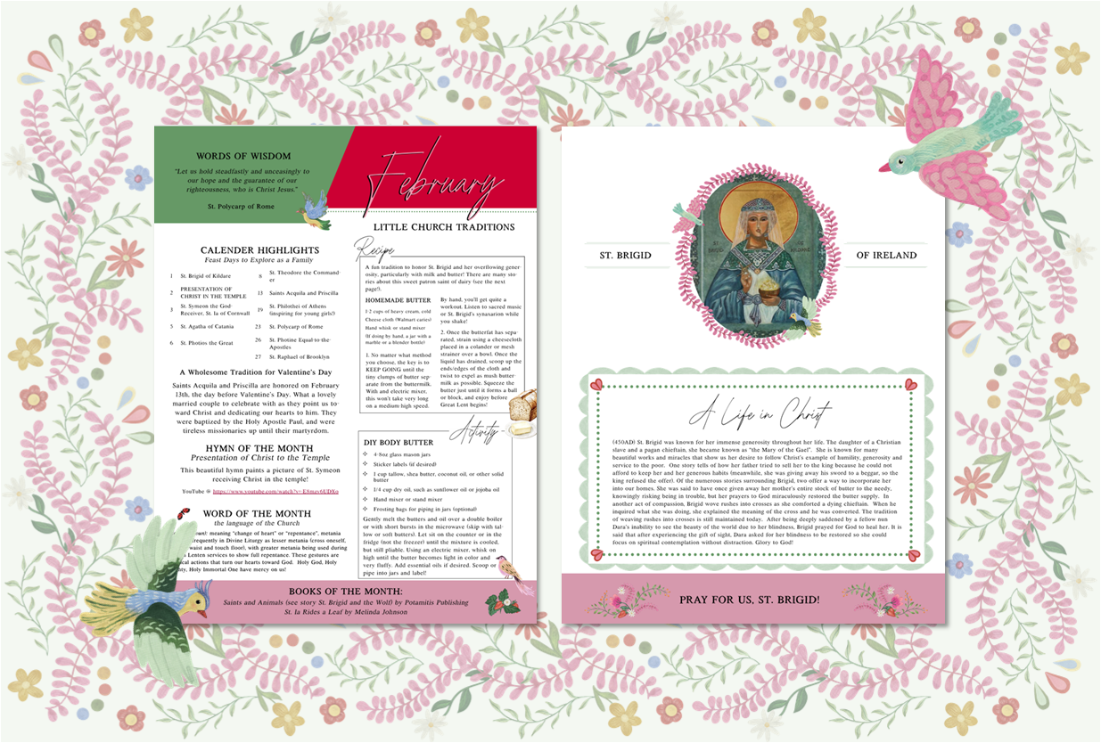 February Edition | "Little Church at Home" Monthly Printable for Orthodox Families